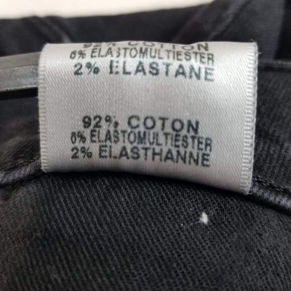 J Brand Jeans Mens 32 Black Mick Tycho Skinny Slim Stretch Frayed Hem Denim USA - Picture 6 of 12